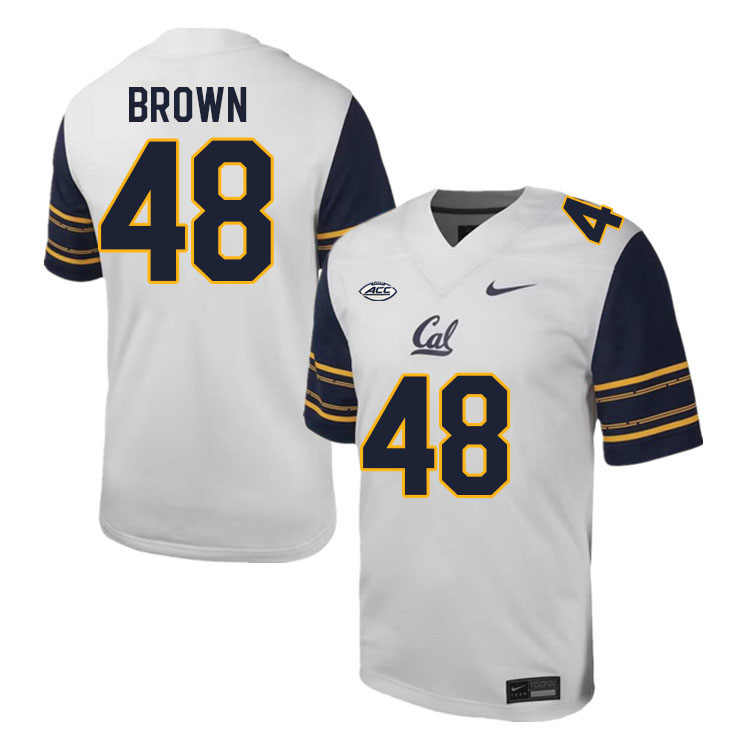 Men #48 Wesley Brown California Golden Bears ACC Conference College Football Jerseys Stitched Sale-W